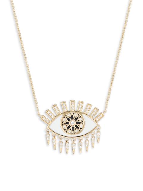 SYDNEY EVAN Women's 14K Yellow Gold & Diamond Large Kaleidoscope Eye Pendant Necklace - Gold