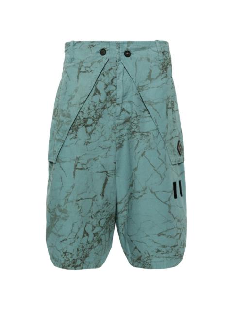 A-COLD-WALL* Overlay abstract-print cargo shorts