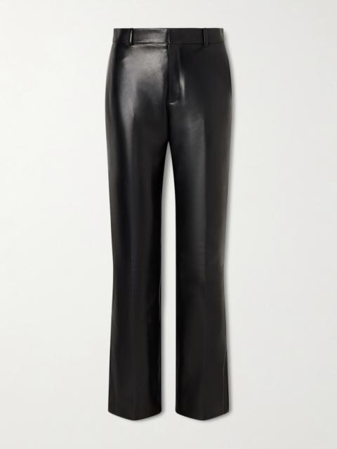 GUCCI Leather Straight-leg Pants