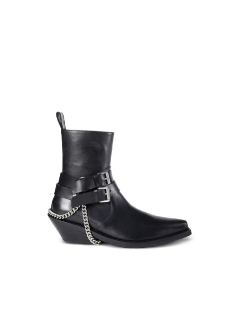 Ann Demeulemeester Kiril Santiago buckled chain-detail boots