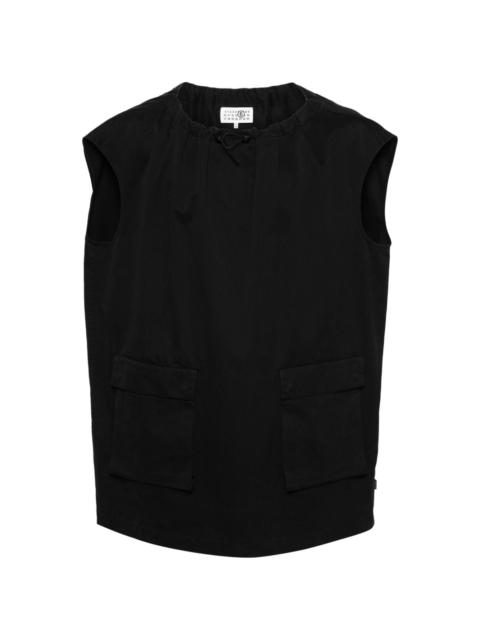 MM6 Maison Margiela gathered-neck cotton dress