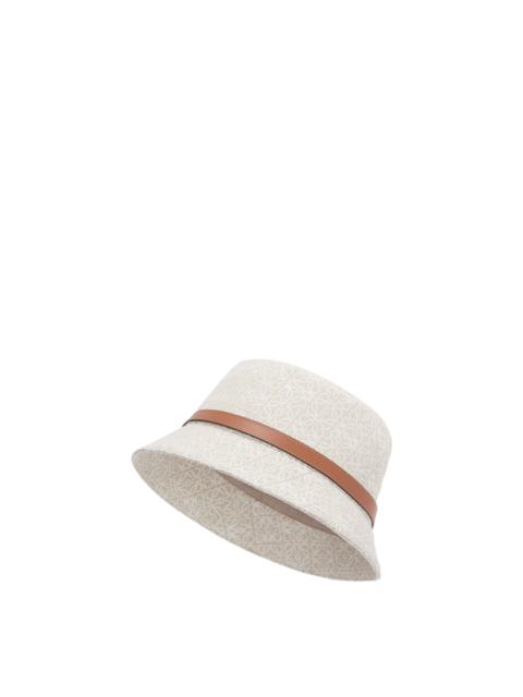 Loewe Bucket hat in Anagram jacquard and calfskin