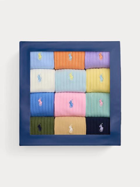 Polo Ralph Lauren Ribbed Trouser Sock 12-Pack Gift Set