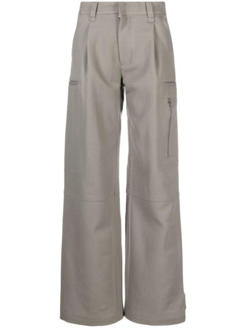 AMI Paris wide-leg virgin-wool trousers