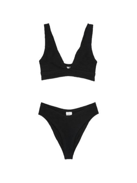 Hunza G V-neck wide straps beachwear