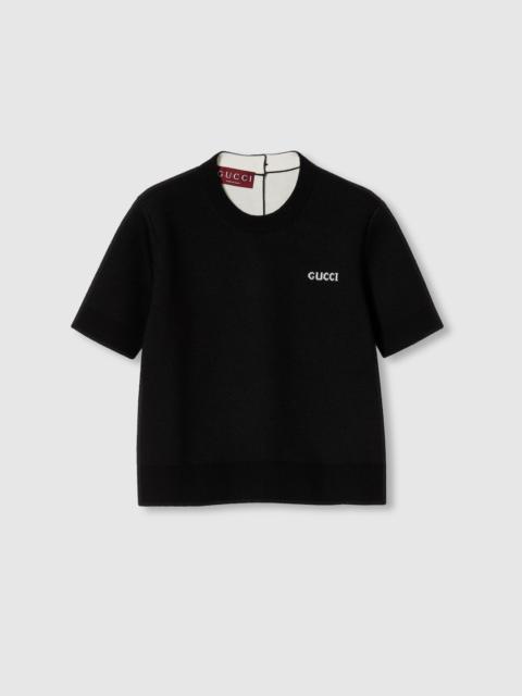 GUCCI Wool top with Gucci intarsia