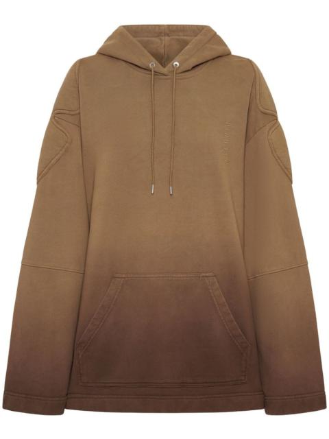 Dion Lee Sunfade ombrÃ© padded hoodie