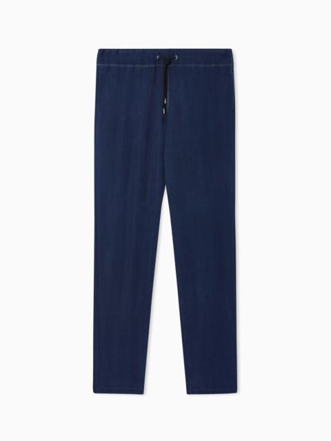 GIORGIO ARMANI Icon cupro drawstring trousers