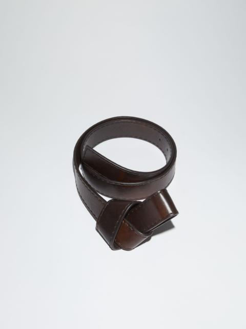Acne Studios Musubi leather belt - Dark brown