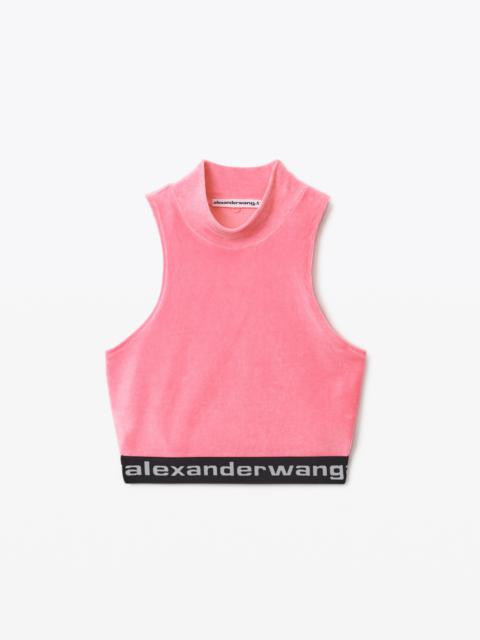 Alexander Wang MOCK NECK TANK IN STRETCH CORDUROY