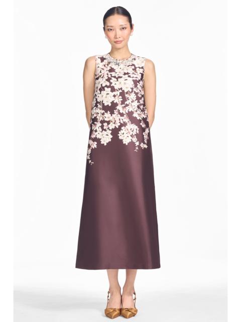SACHIN & BABI SUTTON DRESS - CHOCOLATE COVERED CHERRY BLOSSOMS