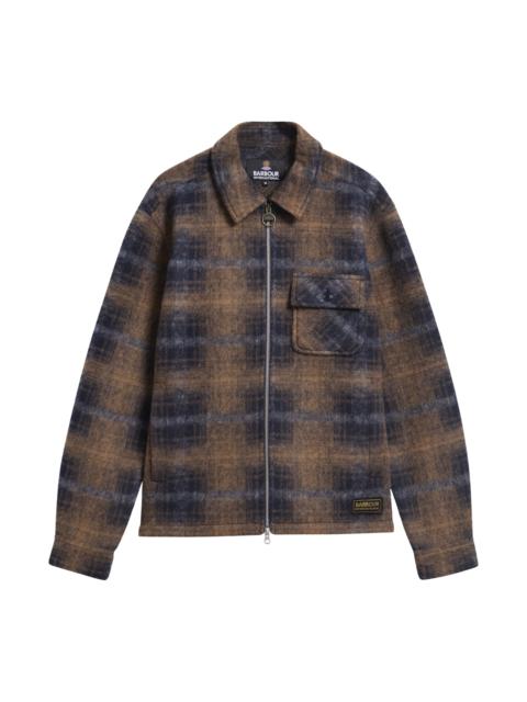 Barbour Check-pattern zip-up jacket