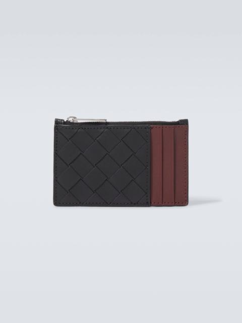 Bottega Veneta Intrecciato zip-up leather card case