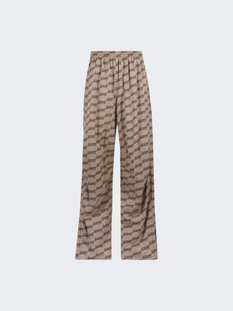 BALENCIAGA Monogram Tracksuit Pants Beige