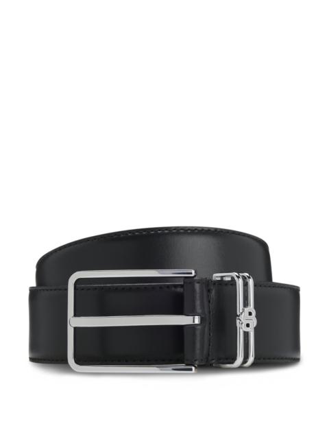 BOSS ITALIAN-LEATHER BELT WITH DOUBLE B MONOGRAM