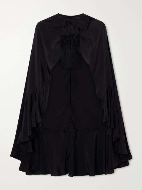 Johanna Ortiz Aromatic Garden Fringed Silk-crepe Cape
