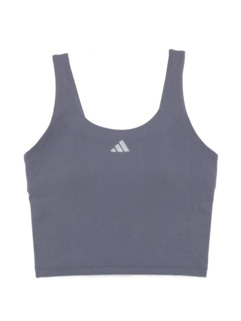adidas logo-print cropped top