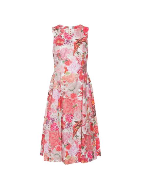 Marni floral-print flared midi dress