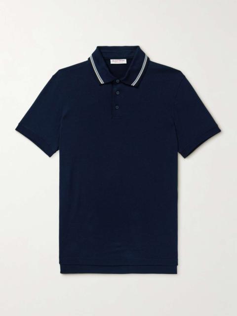 ORLEBAR BROWN Dominic Striped Organic Cotton and Lyocell-Blend Polo Shirt