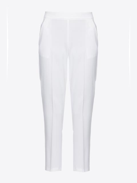 PINKO SLIM-FIT TROUSERS IN STRETCH CREPE