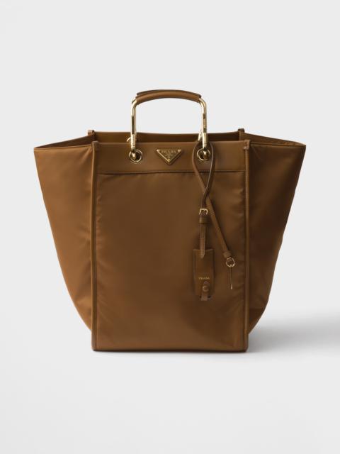 Prada Large Re-Nylon and leather tote bag