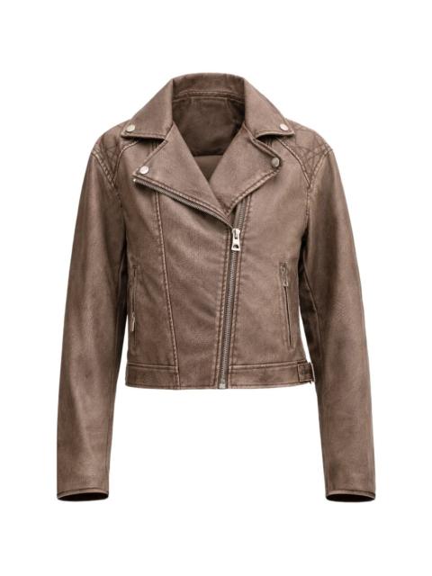 GUESS USA quilted-panel notched-lapel jacket
