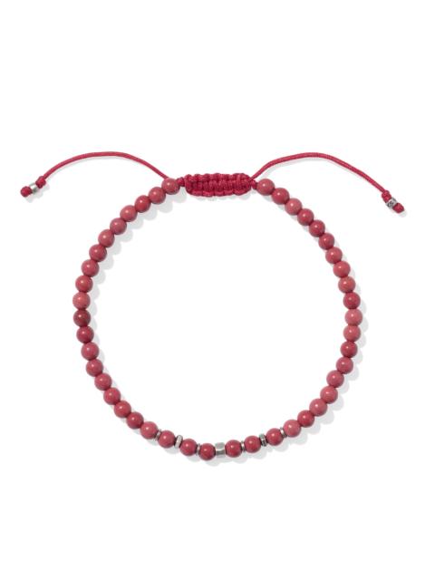 KENDRA SCOTT Otto Oxidized Sterling Silver Beaded Bracelet in Red Magnesite