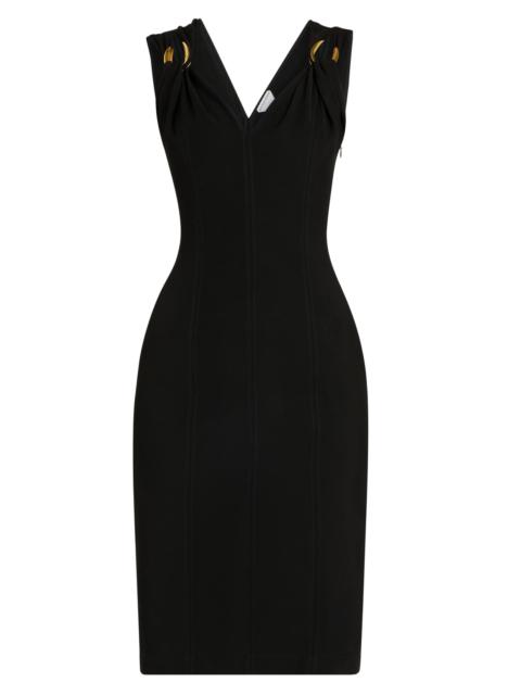 Bottega Veneta Women's Grainy Sculpted Metal Buckle Dress - Black