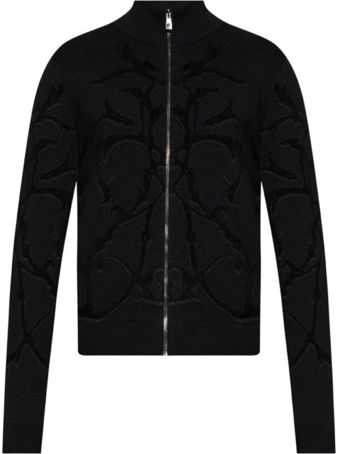 VERSACE LONG-SLEEVED ZIPPED CARDIGAN