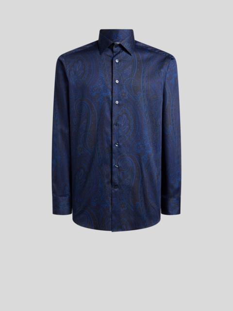Etro COTTON SATIN SHIRT WITH ARNICA MOTIF