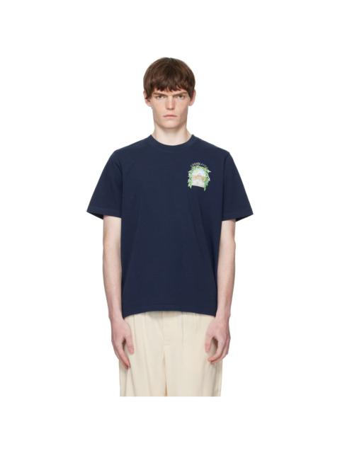 CASABLANCA Navy L'Arche De Tennis Short-Sleeve T-Shirt