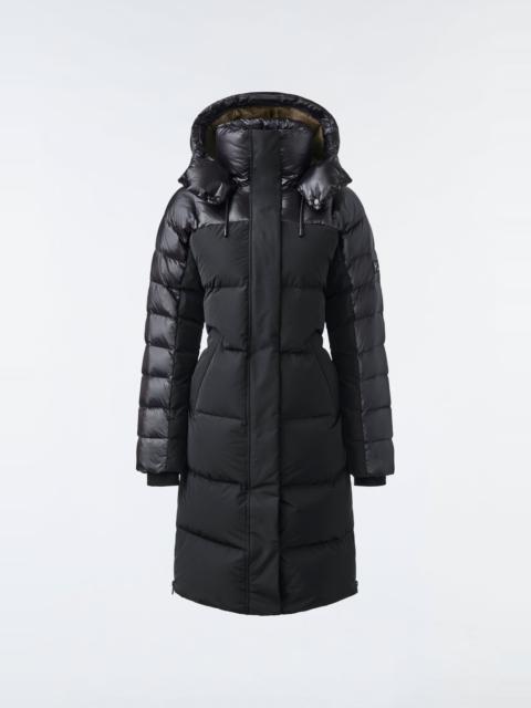 MACKAGE KAZ mixed-media down jacket with removable hood