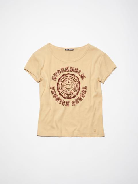 Logo t-shirt - Fitted fit - Biscuit beige
