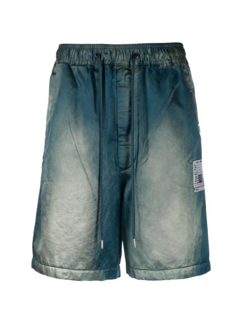 faded-effect satin shorts