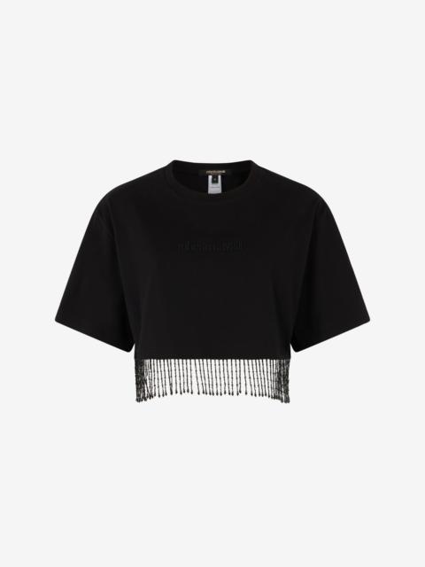 Roberto Cavalli Crop Top With Fringing