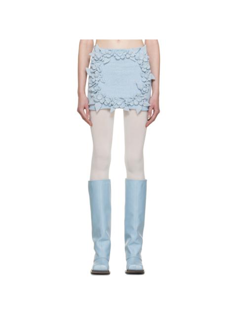 FIDAN NOVRUZOVA Blue Floral Miniskirt