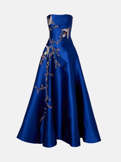 COSTARELLOS Mavia embellished bustier gown