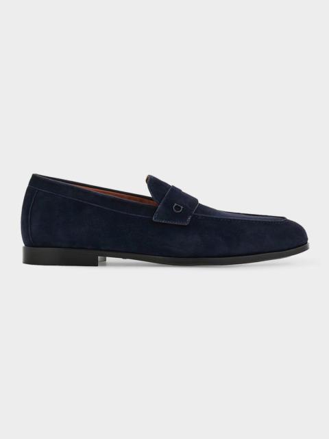 FERRAGAMO Men & apos;s Tiberio Suede Penny Loafers