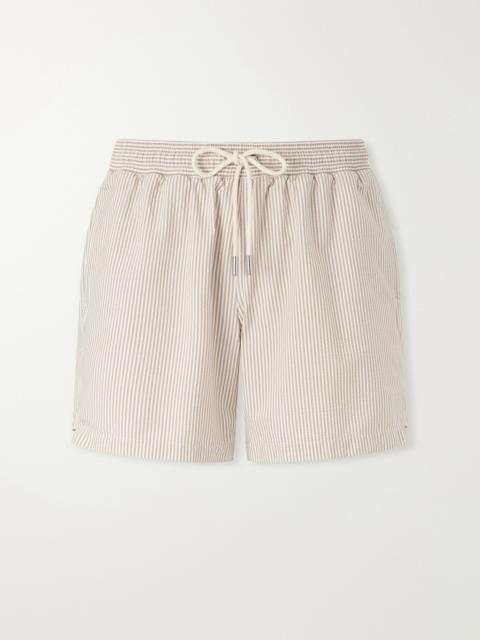 ORLEBAR BROWN Boxer III Straight-Leg Mid-Length Seersucker Swim Shorts