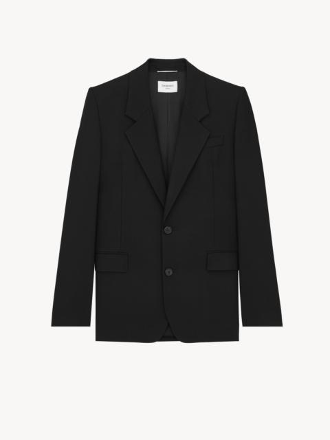 SAINT LAURENT JACKET IN WOOL GABARDINE