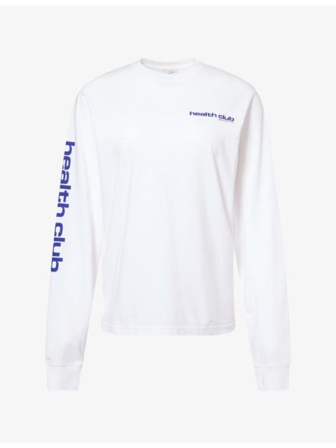 Sporty & Rich Health-Club Long-Sleeve Cotton T-Shirt