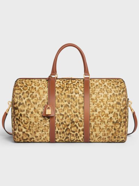 CELINE Large Travel Bag in Triomphe Canvas with leopard print