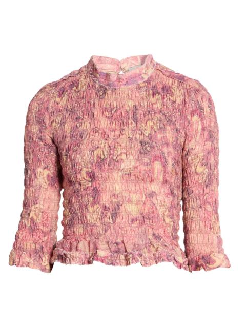 Isabel Marant Women's Carola Floral Silk Blouse - Pink