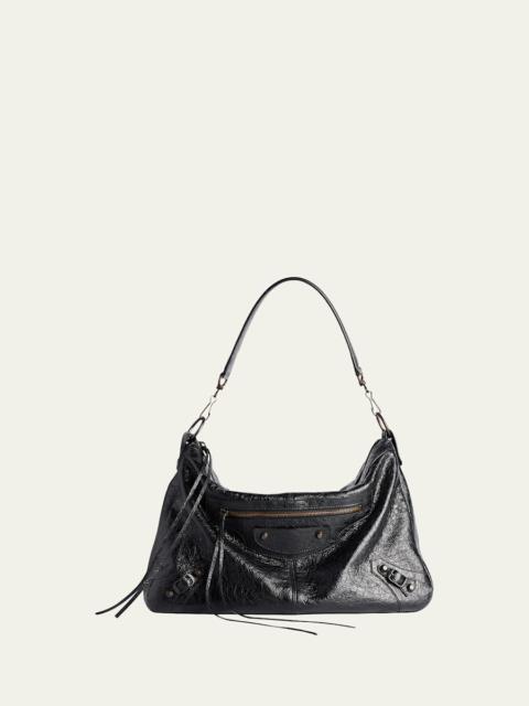 BALENCIAGA Men's Le City Medium Leather Moto Bag