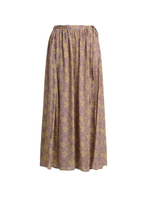 Polo Ralph Lauren floral-print crinkled skirt