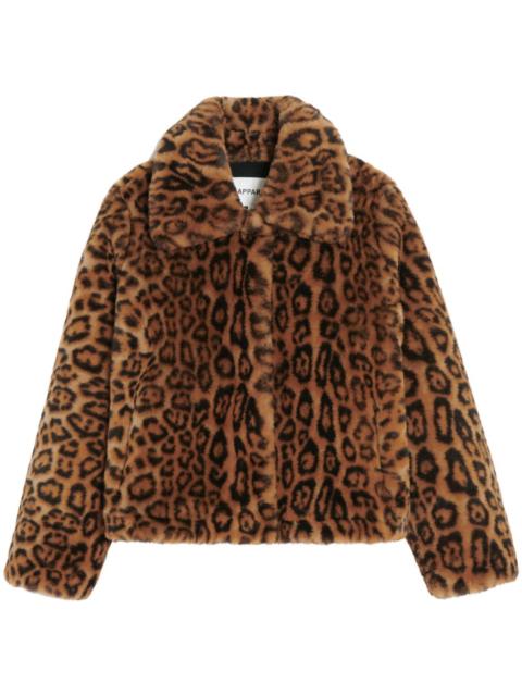 APPARIS leopard-print recycled polyester jacket