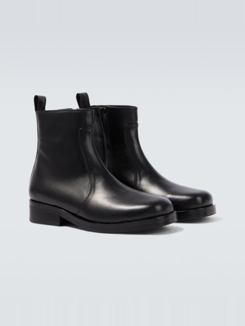 Studio Nicholson Square leather ankle boots