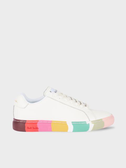Paul Smith Women's White Leather 'Swirl' Sole 'Lapin' Trainers