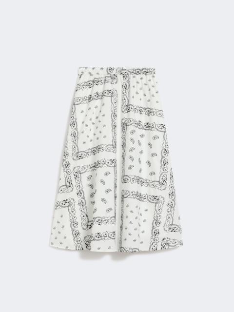 WEEKEND Max Mara Cotton-poplin midi skirt - WHITE