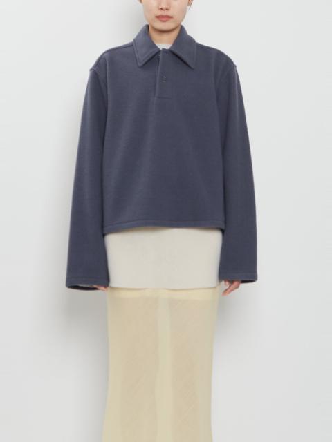 RIER Wool Fleece Polo — Ardoise